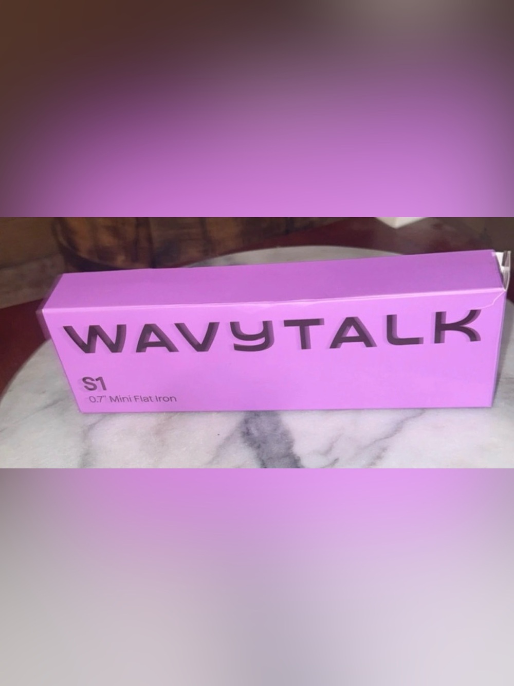 Wavytalk S1 Mini Flat Iron 0.7 Inch Hair Straightener Travel Size Purple New